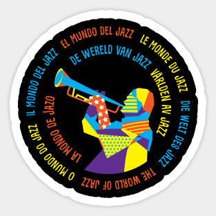 The World Of Jazz Multilingual Sticker